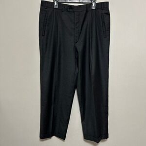 Sartori Loro Piana Mens Dress Pants Super 150s Wool 36X27 Charcoal Grey Trousers